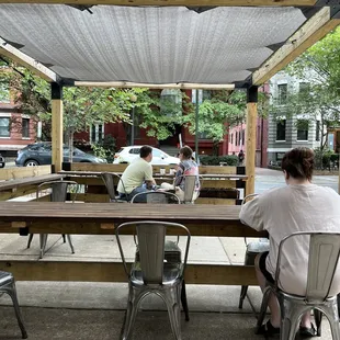 two people sitting at a table