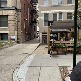 outside