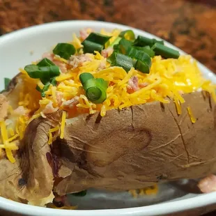 a loaded baked potato