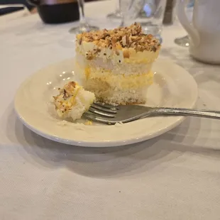 Delicious burnt almond cake.