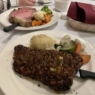 Prime Rib &amp; NY Pepper Steak