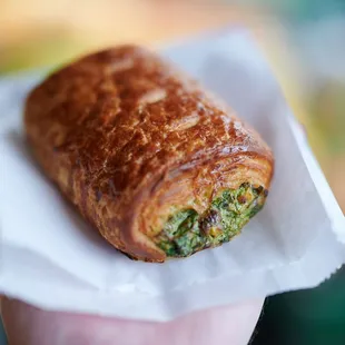 Spinach and kale croissant