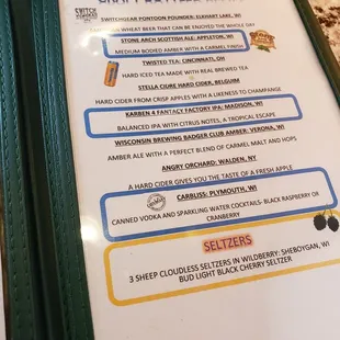Beer list again May 2022