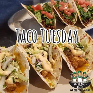 3 soft shell beef tacos for $4.99 or 3 soft shell deep fried cod tacos for $5.99! Dine in ONLY
