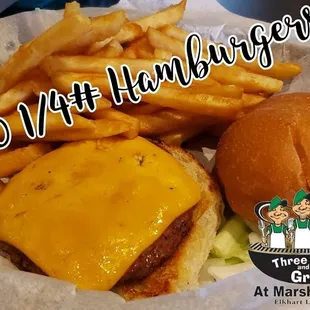 $2.50 1/4lb hamburger (add cheese for $0.30 &amp; french fries or homemade potato chips $2) $3 rail hand muddled old fashioneds. Dine in ONLY