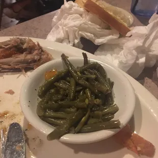 Green beans! Worst green beans I&apos;ve had in my 33 years of living. Flavor was dull maybe even sour.