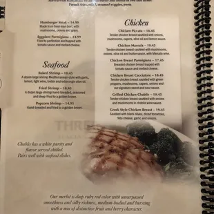 sushi and sashimi, menu