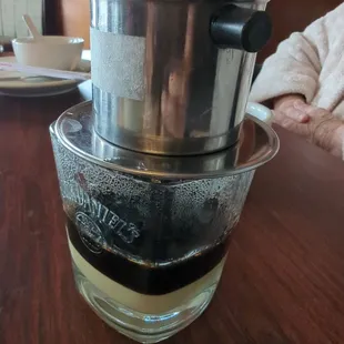 Vietnamese dripping coffee