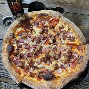 Awesome pizza . Meats Sweats