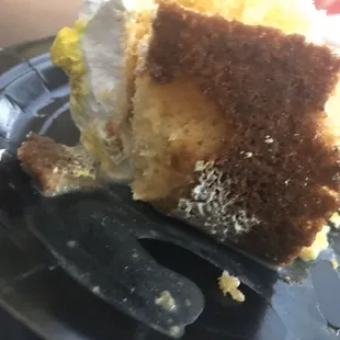 The driest tres leches cake ever .