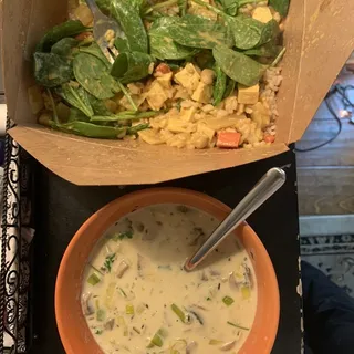 Creamy mushroom leek soup Fall special