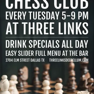 a chess board with white pieces