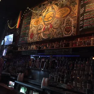 Crazy art over barback.