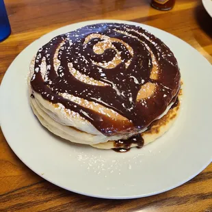 Nutella swirl pancakes