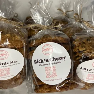 The little Mac, rich n chewy and oatmeal raisin!