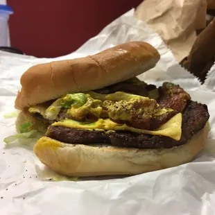 One bite out of the horrible burger