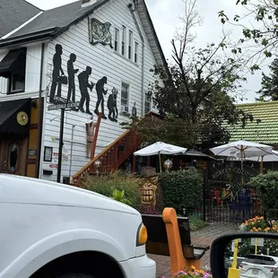 Outside Three Monkey&apos;s