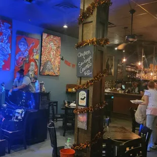 Inside of Three Muses, which closes way too early.