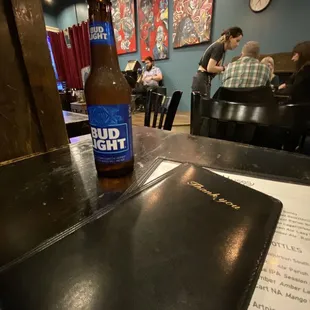 The cheapest thing on their menu (besides your mother) to satisfy the one drink minimum per set. $10.11 for 30ish mins of music