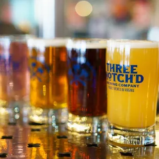 We do flights! $7 for 4 pours -- come try our locally-brewed beers!