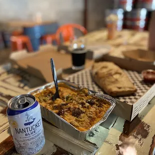 Philly Mac n cheese and Stromboli