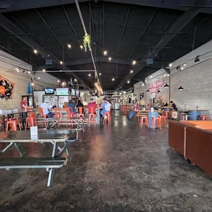 the inside of a restaurant