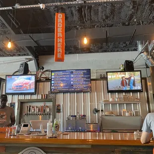 Order section and bar area