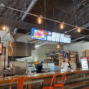 The brewery shares space with restaurant, Mac'd Out