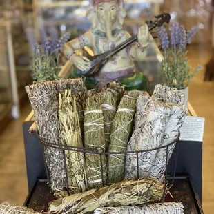 Large selection of Sage, Lavender, Cedar, Yerba Santa and more.