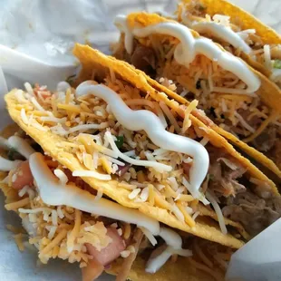 Pulled pork tacos. $1 each on Thursday.