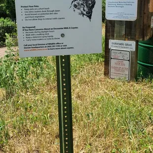 Warning  about coyotes