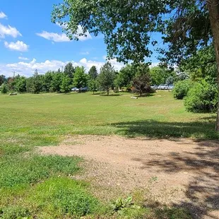 In the park looking towards the parking area.