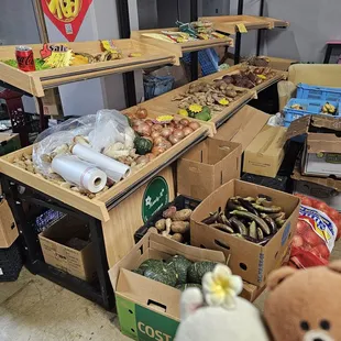 Onions, eggplant, pumpkin, ginger, and more