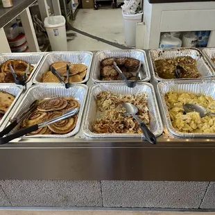 Breakfast buffet less beverages