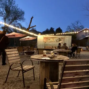 Larger outdoor seating with a fire pit
