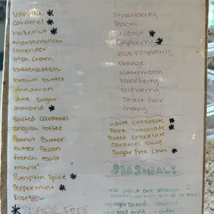 Lots of flavor options!