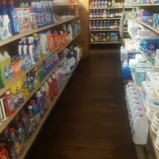 the aisles of a grocery store