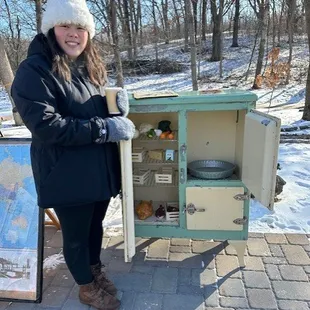 This was a cute ice box that was on display.