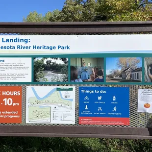 Park hours, activities, and map.