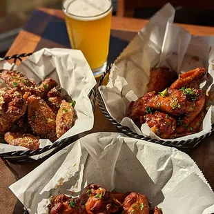 1 LB Smoked Wings with choice of buffalo, BBQ or parmesan