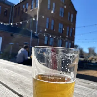 Lager, socially distanced outdoor seating, great space