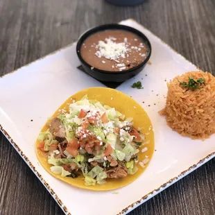 Lunch one item combo Taco