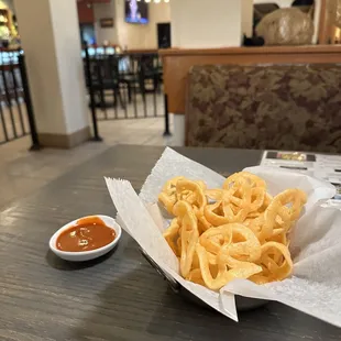 This is churros and hot salsa