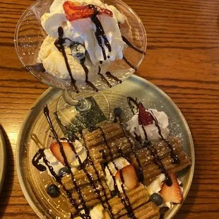 Seriously best handmade ice cream with hot churros for my birthday