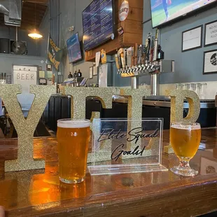 three glasses of beer