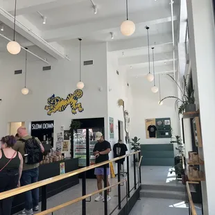 Wait line just inside the entrance