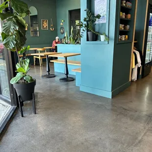 the interior of a coffee shop