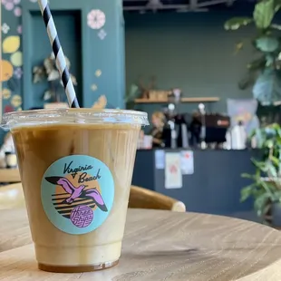 a cup of iced coffee