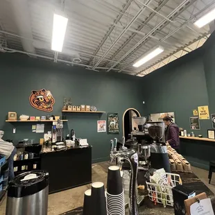 Inside coffee bar