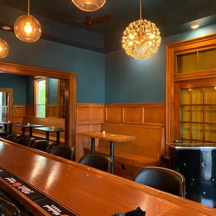 Interior bar area of Three Spirits Tavern. Built in the 1880&apos;s, always a private residence until Three Spirits Tavern was established 2019.